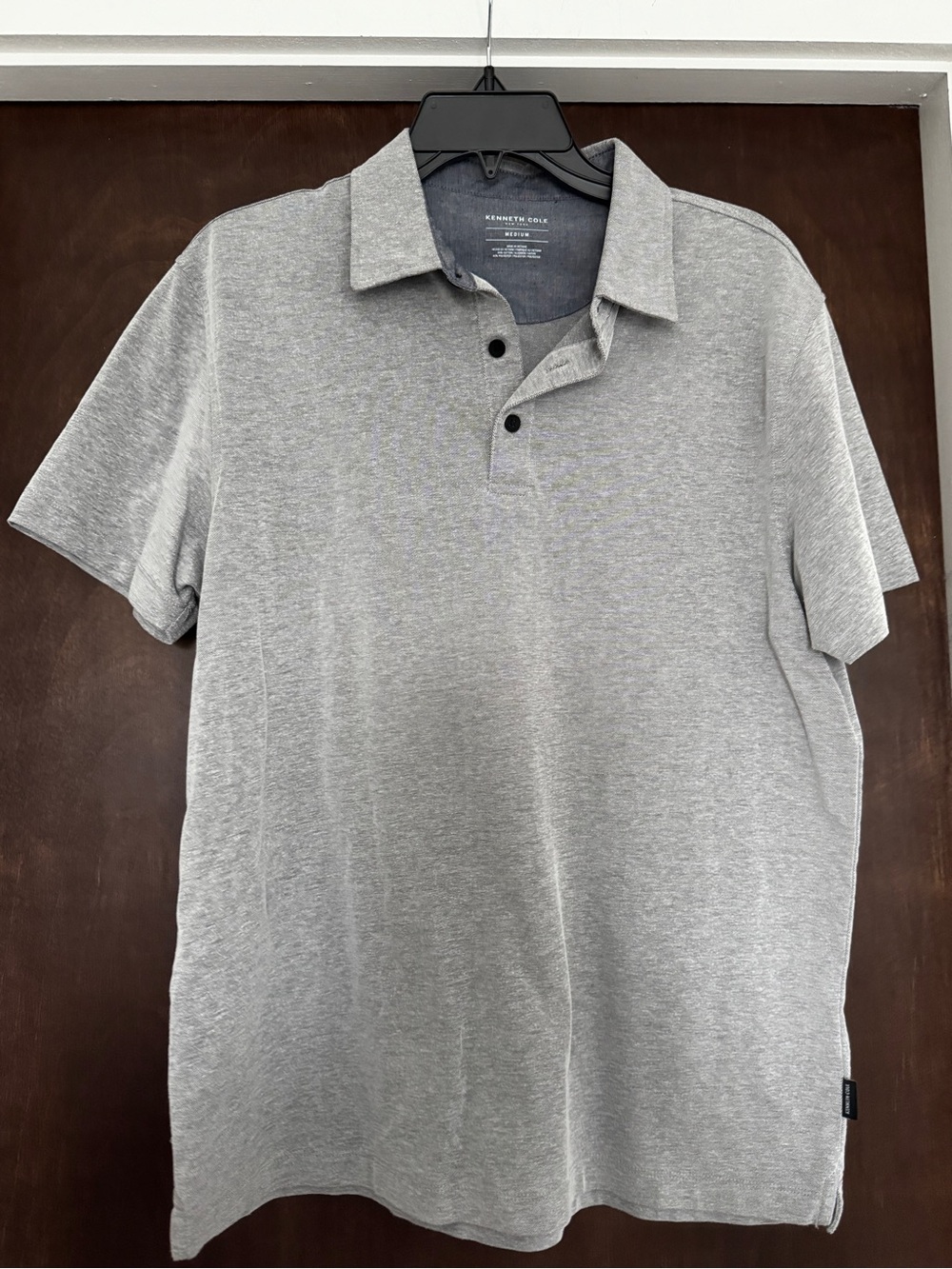 Kenneth Cole Men’s Light Gray Polo Shirt